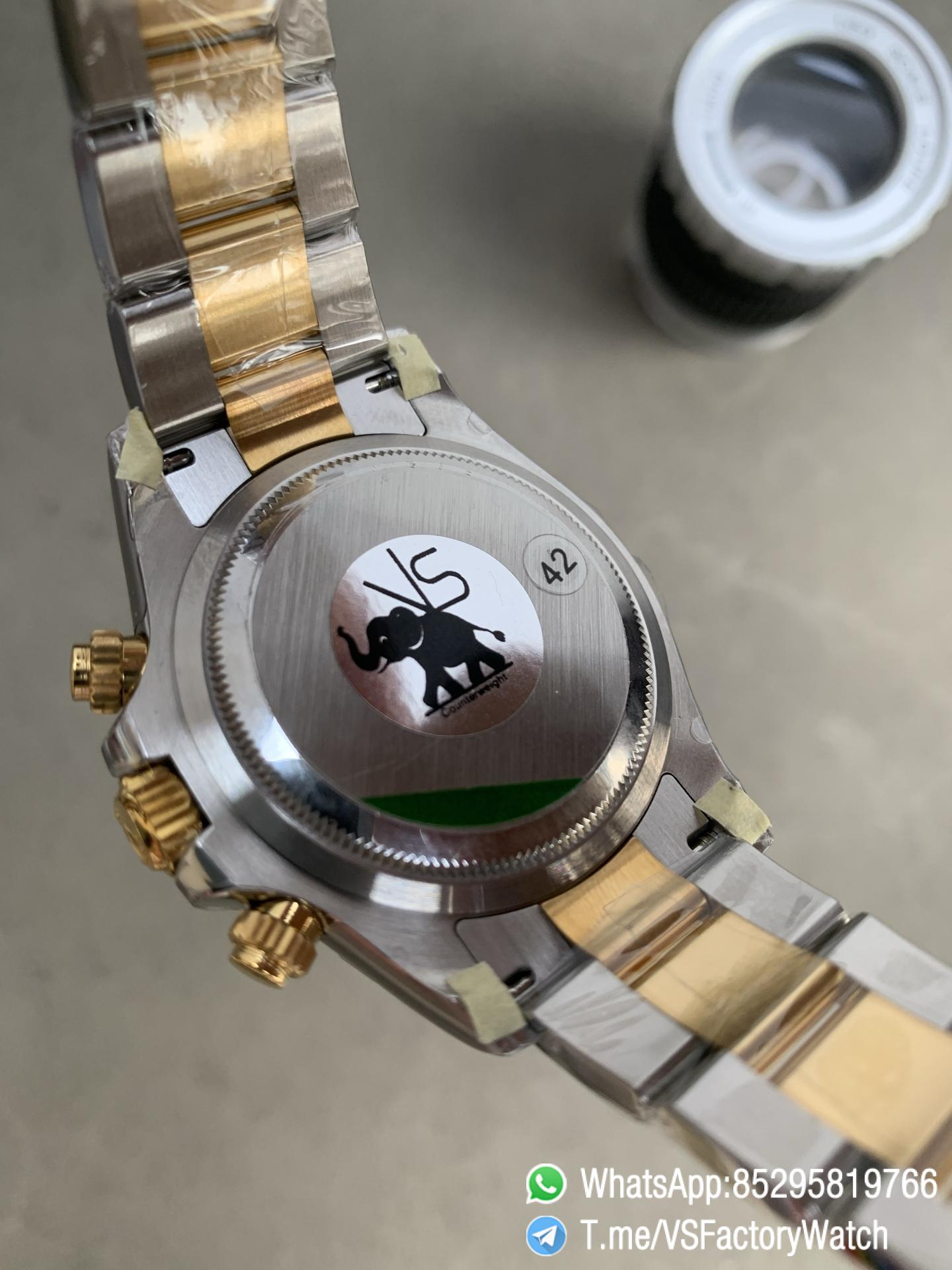 VS Factory Watch VSF Daytona 126503 V2 Gain Weight White Dial with Gold Ring Yellow Gold Bezel Two Tone Oyster Bracelet DD4131 Movement 05 VS Factory Watch VSF Daytona 126503 V2 Gain Weight White Dial with Gold Ring Yellow Gold Bezel Two Tone Oyster Bracelet DD4131 Movement 05