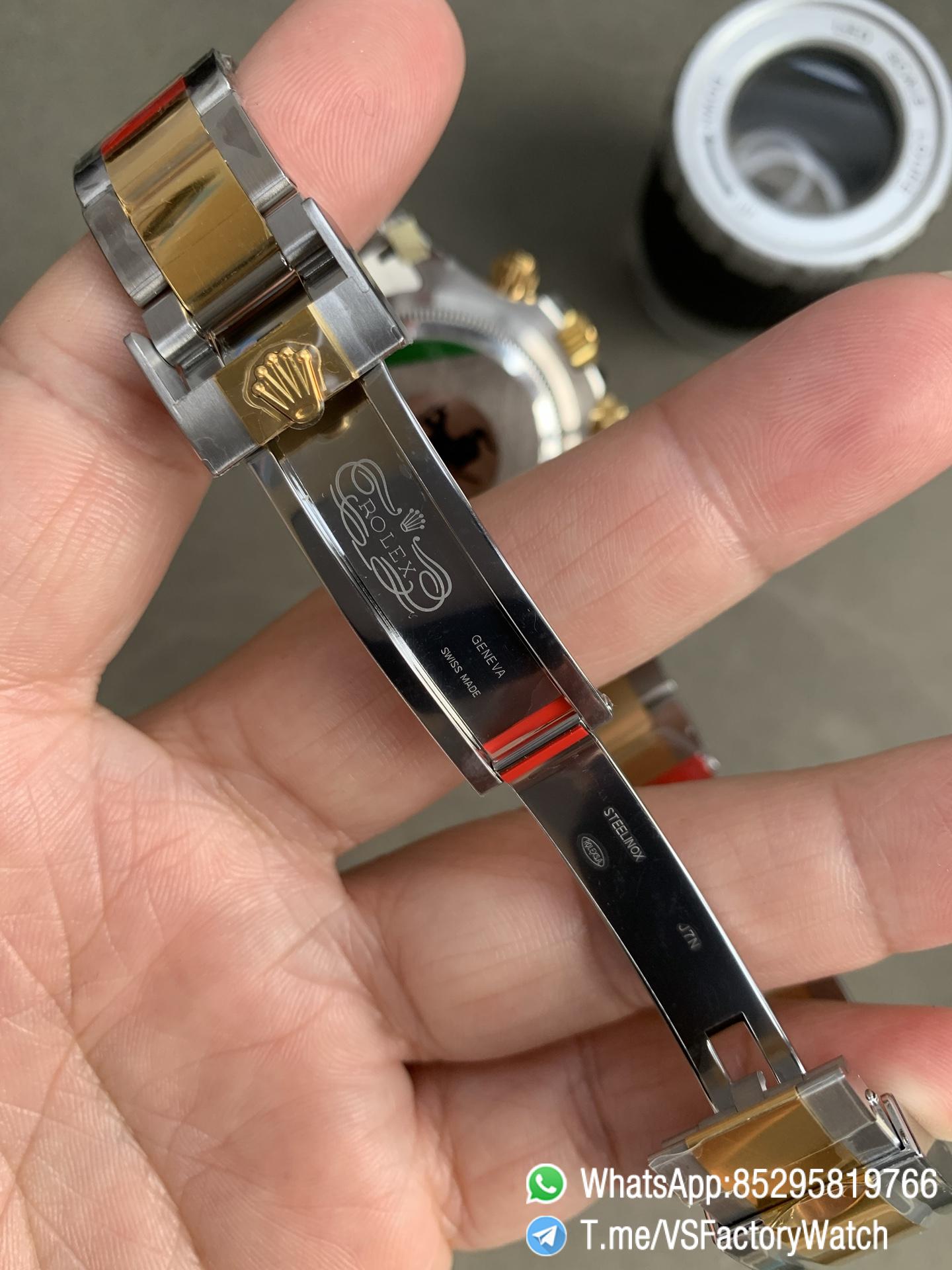VS Factory Watch VSF Daytona 126503 V2 Gain Weight White Dial with Gold Ring Yellow Gold Bezel Two Tone Oyster Bracelet DD4131 Movement 06 VS Factory Watch VSF Daytona 126503 V2 Gain Weight White Dial with Gold Ring Yellow Gold Bezel Two Tone Oyster Bracelet DD4131 Movement 06