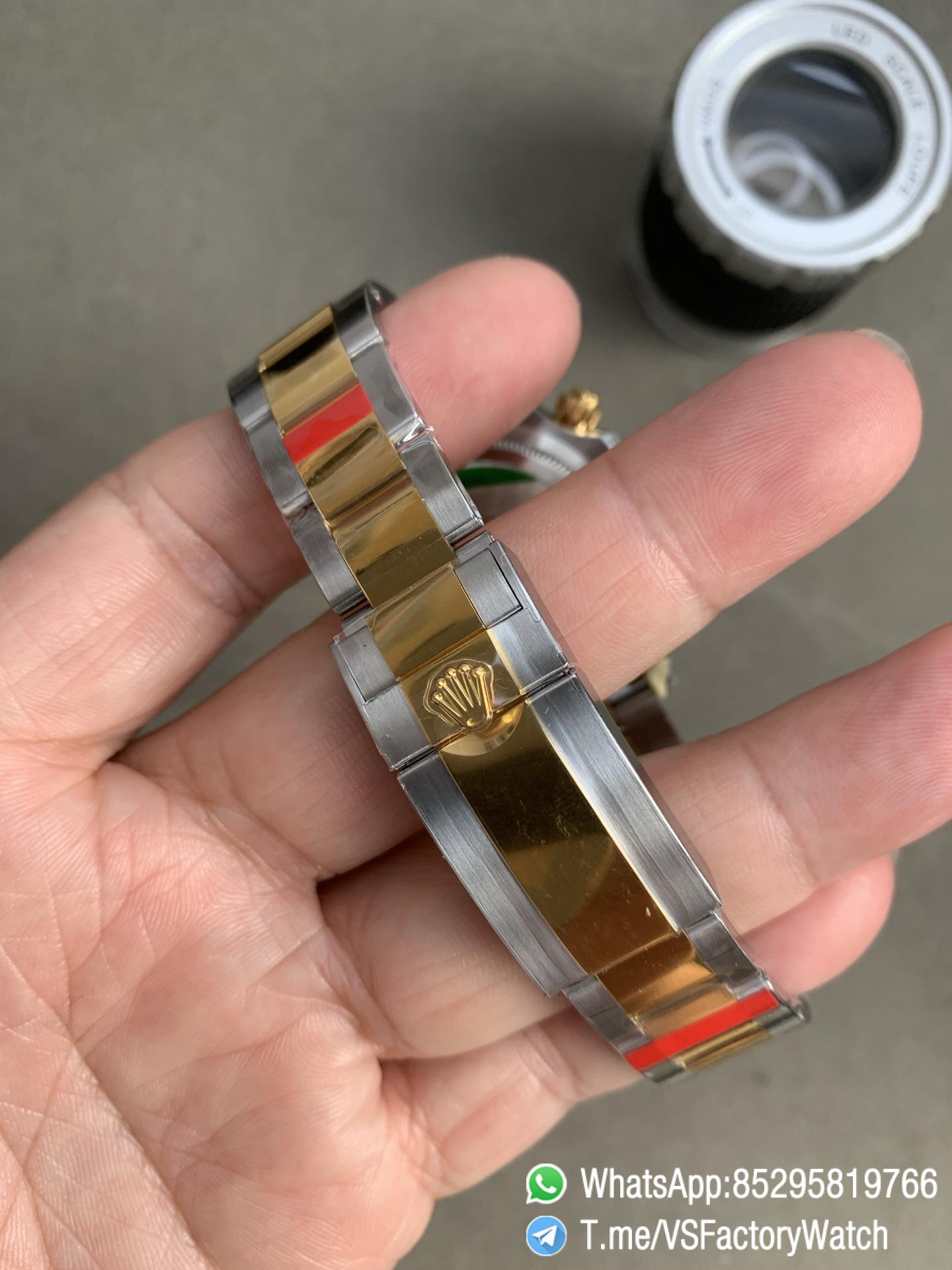 VS Factory Watch VSF Daytona 126503 V2 Gain Weight White Dial with Gold Ring Yellow Gold Bezel Two Tone Oyster Bracelet DD4131 Movement 07 VS Factory Watch VSF Daytona 126503 V2 Gain Weight White Dial with Gold Ring Yellow Gold Bezel Two Tone Oyster Bracelet DD4131 Movement 07