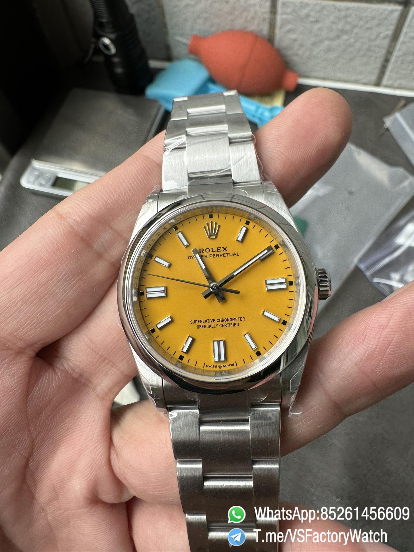 VS Factory Watch VSF Oyster Perpetual 36 Ref 126000 904L Steel Yellow Dial Oyster Bracelet DanDong 3230 Movement 02 VS Factory Watch VSF Oyster Perpetual 36 Ref 126000 904L Steel Yellow Dial Oyster Bracelet DanDong 3230 Movement 02