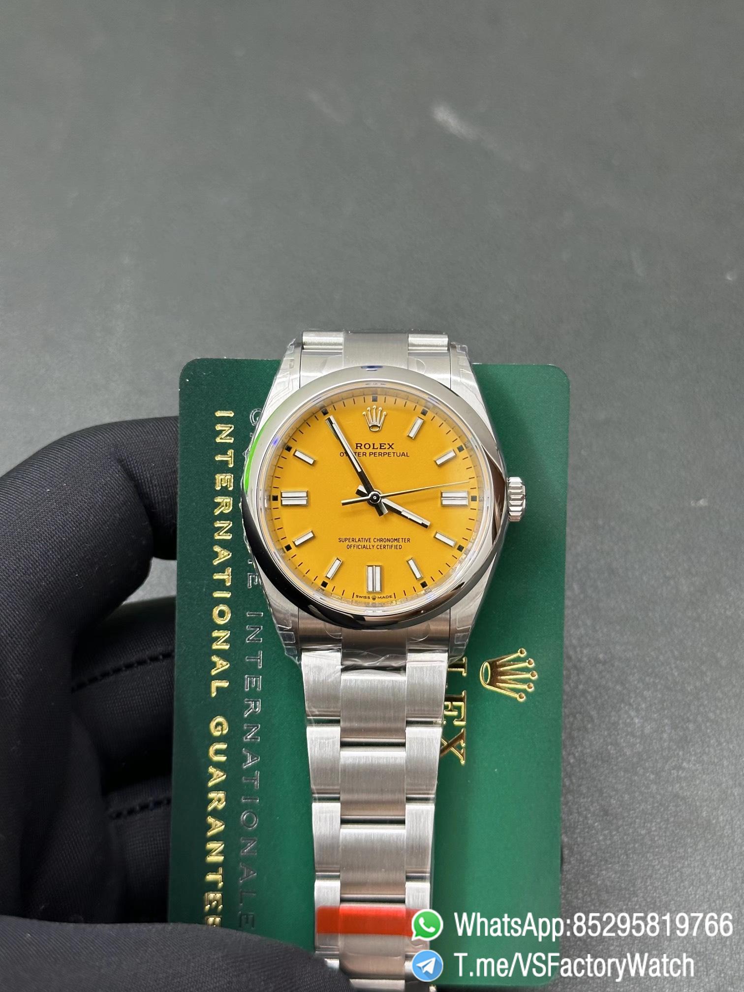 VS Factory Watch VSF Oyster Perpetual 36 Ref 126000 904L Steel Yellow Dial Oyster Bracelet DanDong 3230 Movement 07 VS Factory Watch VSF Oyster Perpetual 36 Ref 126000 904L Steel Yellow Dial Oyster Bracelet DanDong 3230 Movement 07