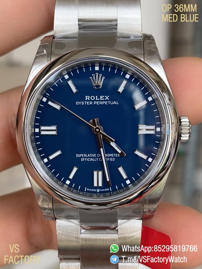 VS Factory Watch VSF Rolex Oyster Perpetual 36 Med Blue Dial 126000 Oyster Bracelet DanDong 3230 72 Hours Power Reserve 000 VS Factory Watch VSF Rolex Oyster Perpetual 36 Med Blue Dial 126000 Oyster Bracelet DanDong 3230 72 Hours Power Reserve 000