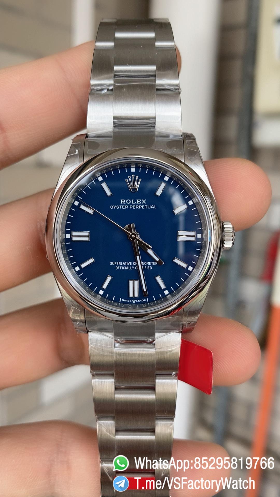 VS Factory Watch VSF Rolex Oyster Perpetual 36 Med Blue Dial 126000 Oyster Bracelet DanDong 3230 72 Hours Power Reserve 01 VS Factory Watch VSF Rolex Oyster Perpetual 36 Med Blue Dial 126000 Oyster Bracelet DanDong 3230 72 Hours Power Reserve 01
