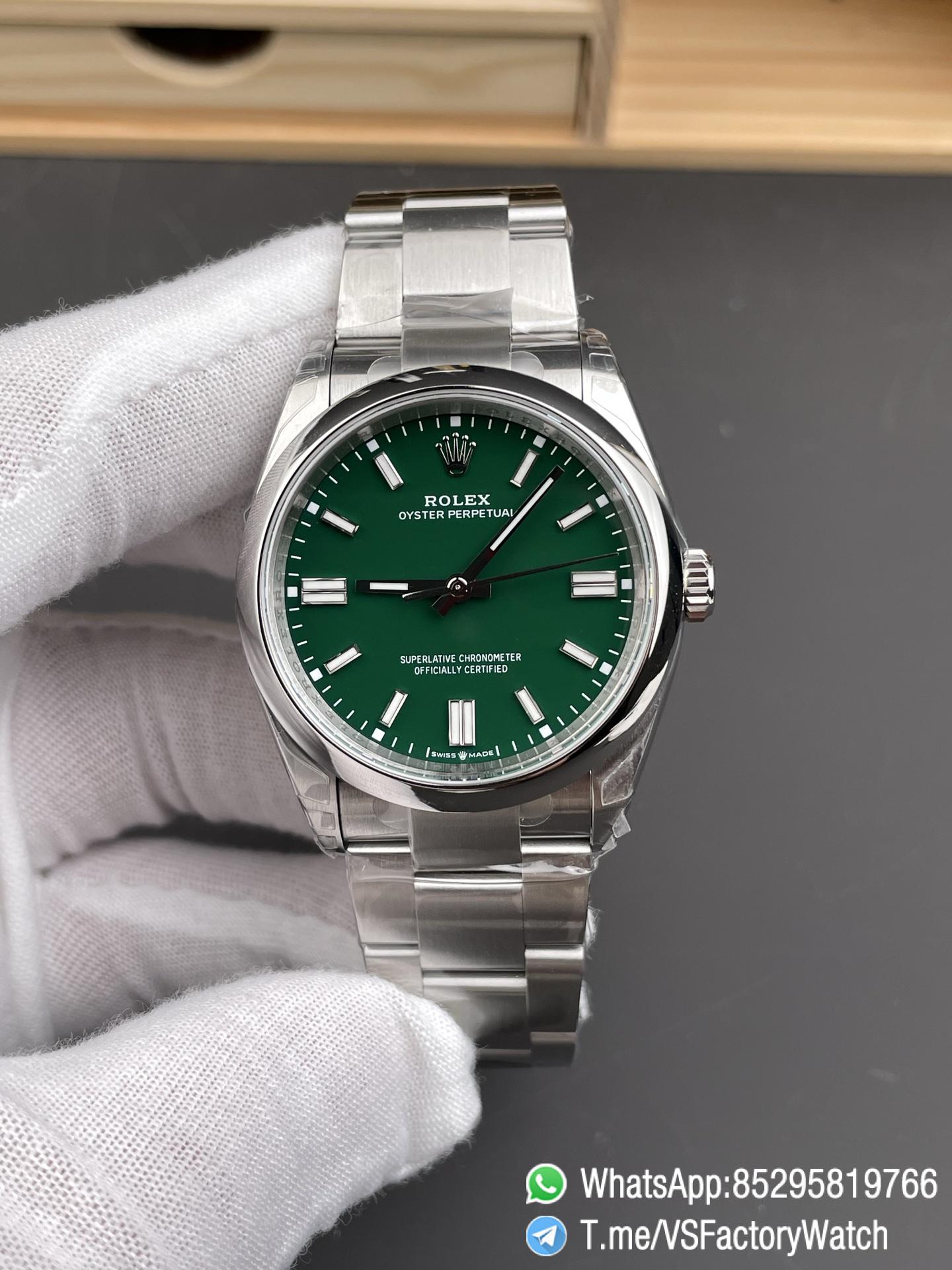 VS Factory Watch VSF Rolex Oyster Perpetual 36 Ref 126000 904L Steel Green Dial Oyster Bracelet DanDong 3230 Calibre 01 VS Factory Watch VSF Rolex Oyster Perpetual 36 Ref 126000 904L Steel Green Dial Oyster Bracelet DanDong 3230 Calibre 01