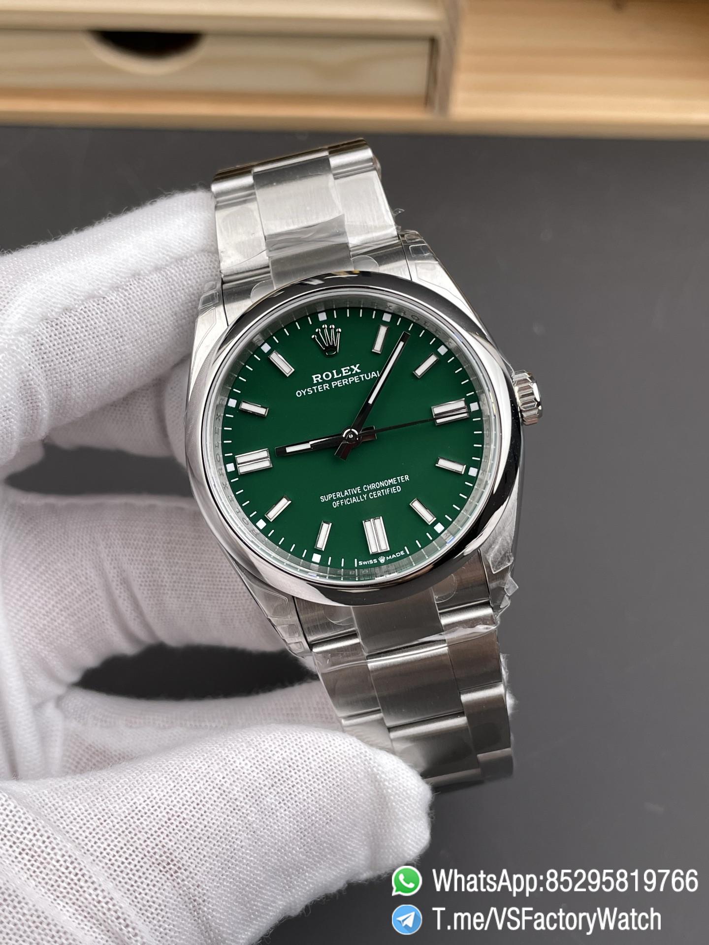 VS Factory Watch VSF Rolex Oyster Perpetual 36 Ref 126000 904L Steel Green Dial Oyster Bracelet DanDong 3230 Calibre 02 VS Factory Watch VSF Rolex Oyster Perpetual 36 Ref 126000 904L Steel Green Dial Oyster Bracelet DanDong 3230 Calibre 02