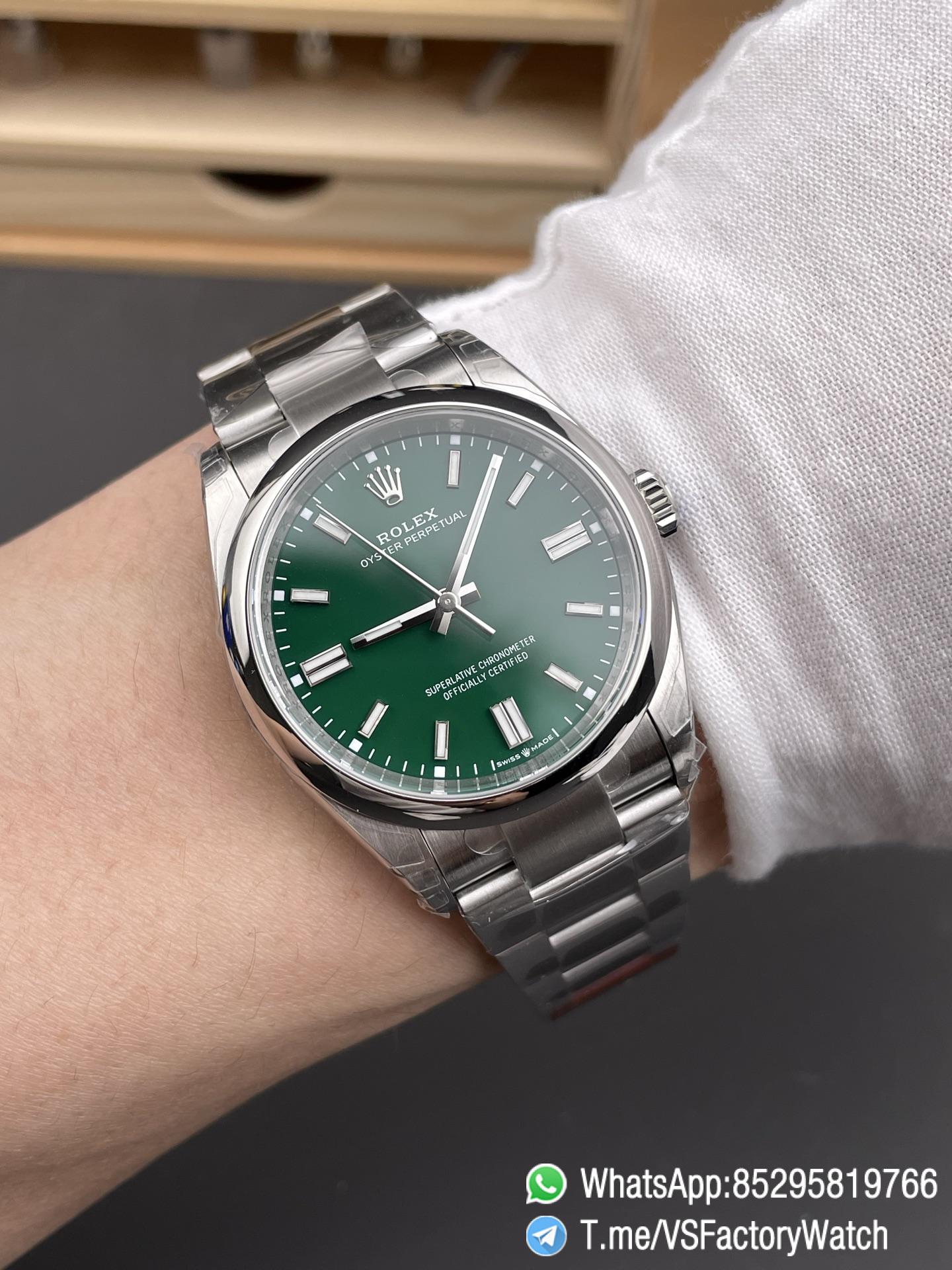 VS Factory Watch VSF Rolex Oyster Perpetual 36 Ref 126000 904L Steel Green Dial Oyster Bracelet DanDong 3230 Calibre 10 VS Factory Watch VSF Rolex Oyster Perpetual 36 Ref 126000 904L Steel Green Dial Oyster Bracelet DanDong 3230 Calibre 10