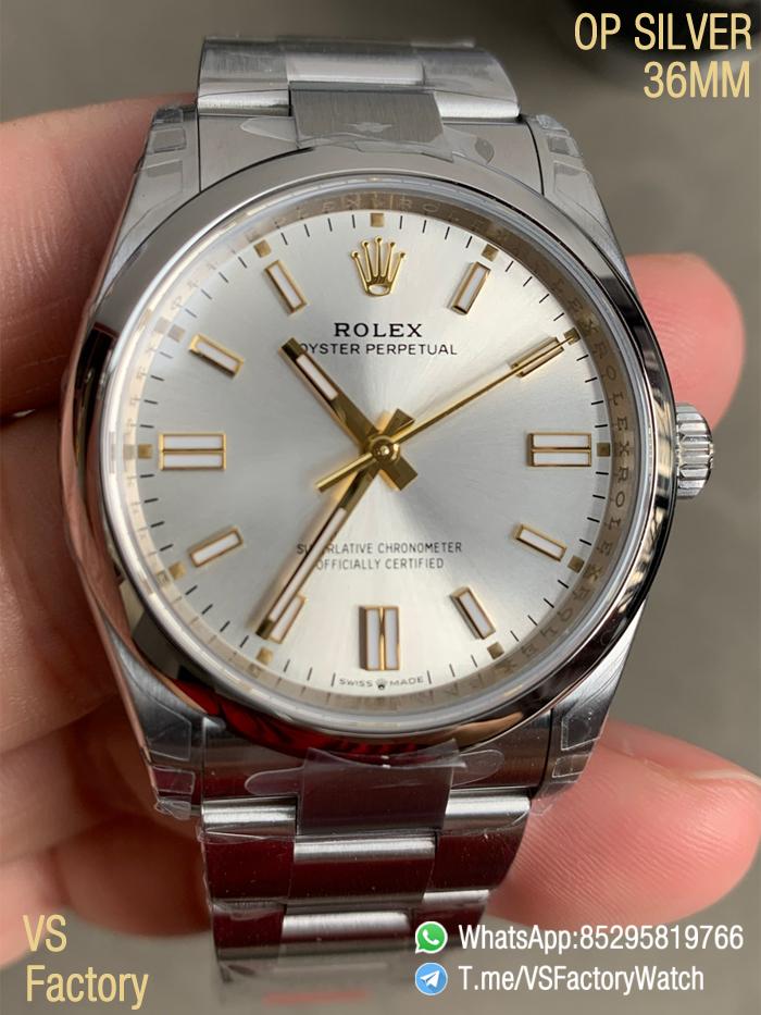 VS Factory Watch VSF Rolex Oyster Perpetual 36 Ref 126000 904L Steel Silver Dial Oyster Bracelet DanDong 3230 Calibre 00 VS Factory Watch VSF Rolex Oyster Perpetual 36 Ref 126000 904L Steel Silver Dial Oyster Bracelet DanDong 3230 Calibre 00
