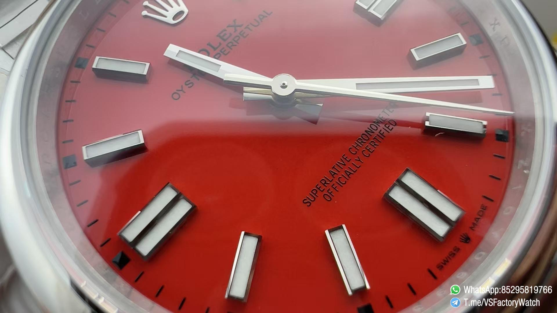 VS Factory Watch VSF Rolex Oyster Perpetual 41 Ref 124300 904L Steel Orange Red Dial Oyster Bracelet DanDong 3230 Calibre 03 VS Factory Watch VSF Rolex Oyster Perpetual 41 Ref 124300 904L Steel Orange Red Dial Oyster Bracelet DanDong 3230 Calibre 03