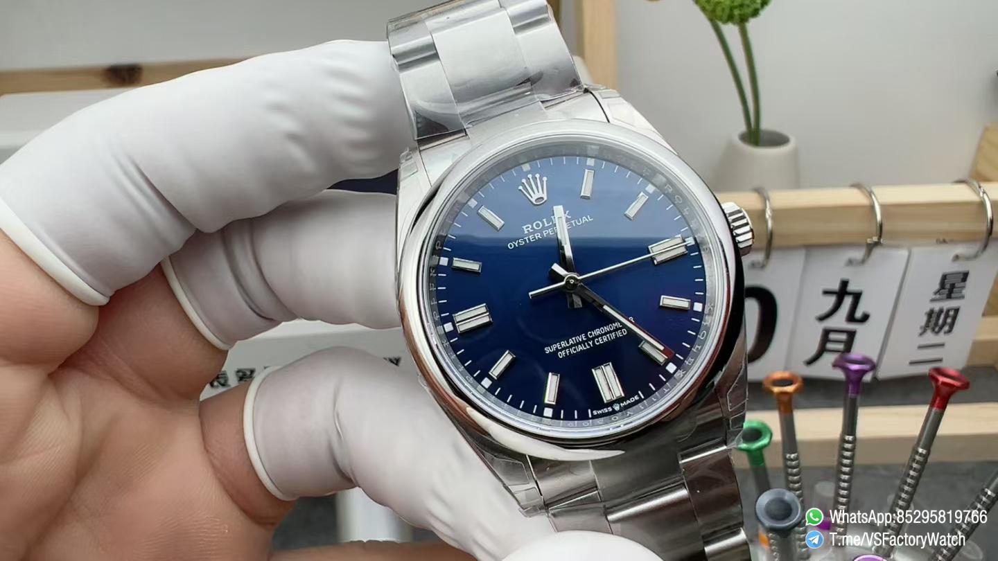 VS Factory Watch VSF Rolex Oyster Perpetual 41 Ref 134300 904L Steel Med Blue Dial Oyster Bracelet DanDong 3230 Movement 01 1 VS Factory Watch VSF Rolex Oyster Perpetual 41 Ref 134300 904L Steel Med Blue Dial Oyster Bracelet DanDong 3230 Movement 01 1