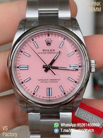 VS Factory Watches VSF Rolex Oyster Perpetual 36 Ref 126000 904L Steel Candy Pin Dial Oyster Bracelet DanDong 3230 Movement 00