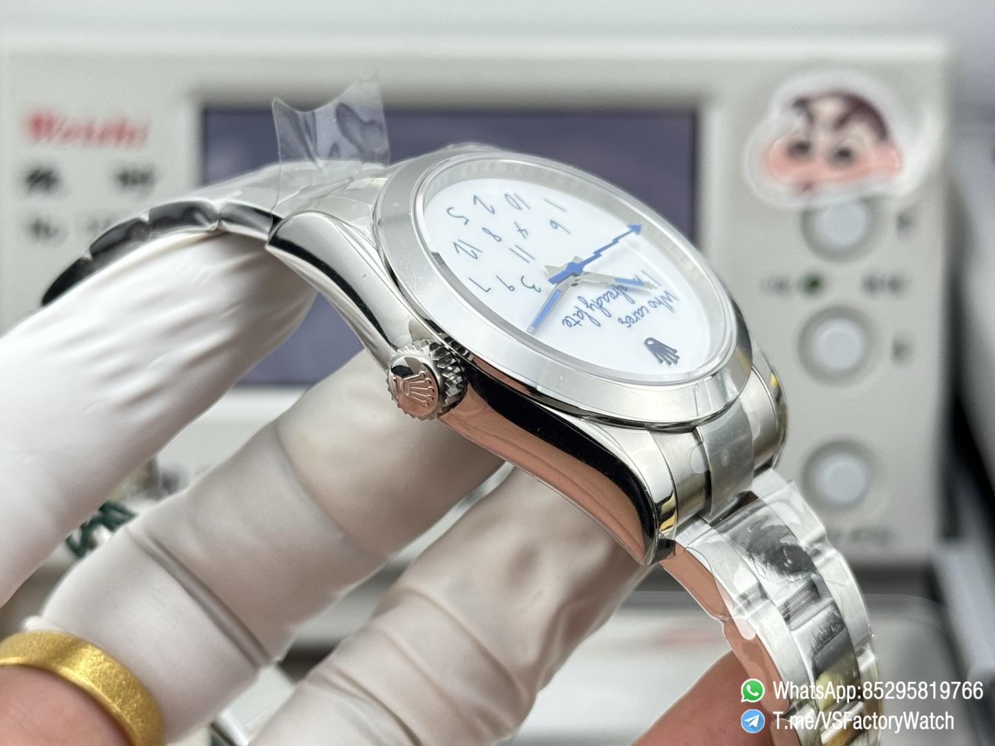 VSF Watch Milgauss 116400 Who Cares Im Already Late White Dial Lightning Bolt Steel Case Smooth Bezel Oyster Bracelet VS3131 Movement 07 VSF Watch Milgauss 116400 Who Cares Im Already Late White Dial Lightning Bolt Steel Case Smooth Bezel Oyster Bracelet VS3131 Movement 07