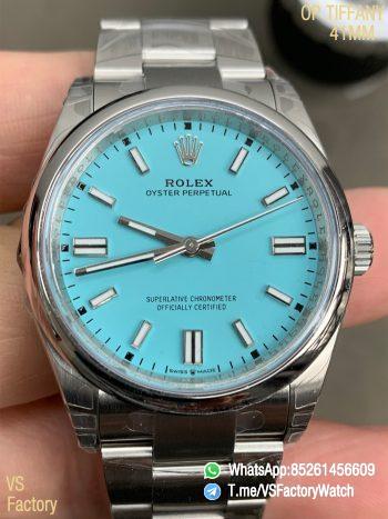 VSF Watch VS Factory Rolex Oyster Perpetual 41 Ref 124300 Tiffany Blue Dial 904L Steel Case and Oyster Bracelet DanDong 3230 Calibre 00