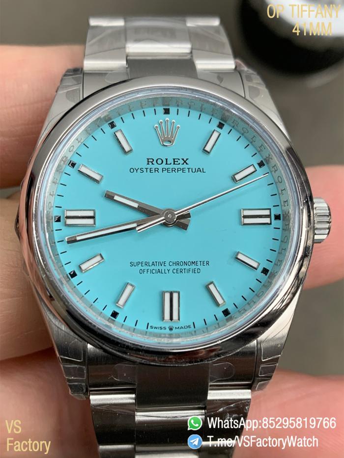 VSF Watch VS Factory Rolex Oyster Perpetual 41 Ref 124300 Tiffany Blue Dial 904L Steel Case and Oyster Bracelet DanDong 3230 Calibre 00 VSF Watch VS Factory Rolex Oyster Perpetual 41 Ref 124300 Tiffany Blue Dial 904L Steel Case and Oyster Bracelet DanDong 3230 Calibre 00