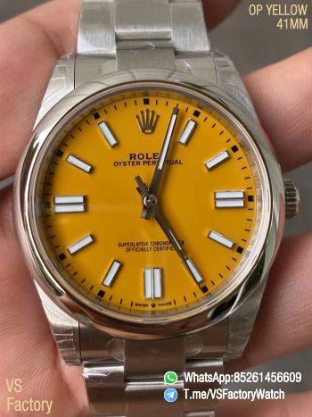 VSF Watch VSF Rolex Oyster Perpetual 41 Ref 124300 904L Steel Yellow Dial Oyster Bracelet DanDong 3230 Movement 00