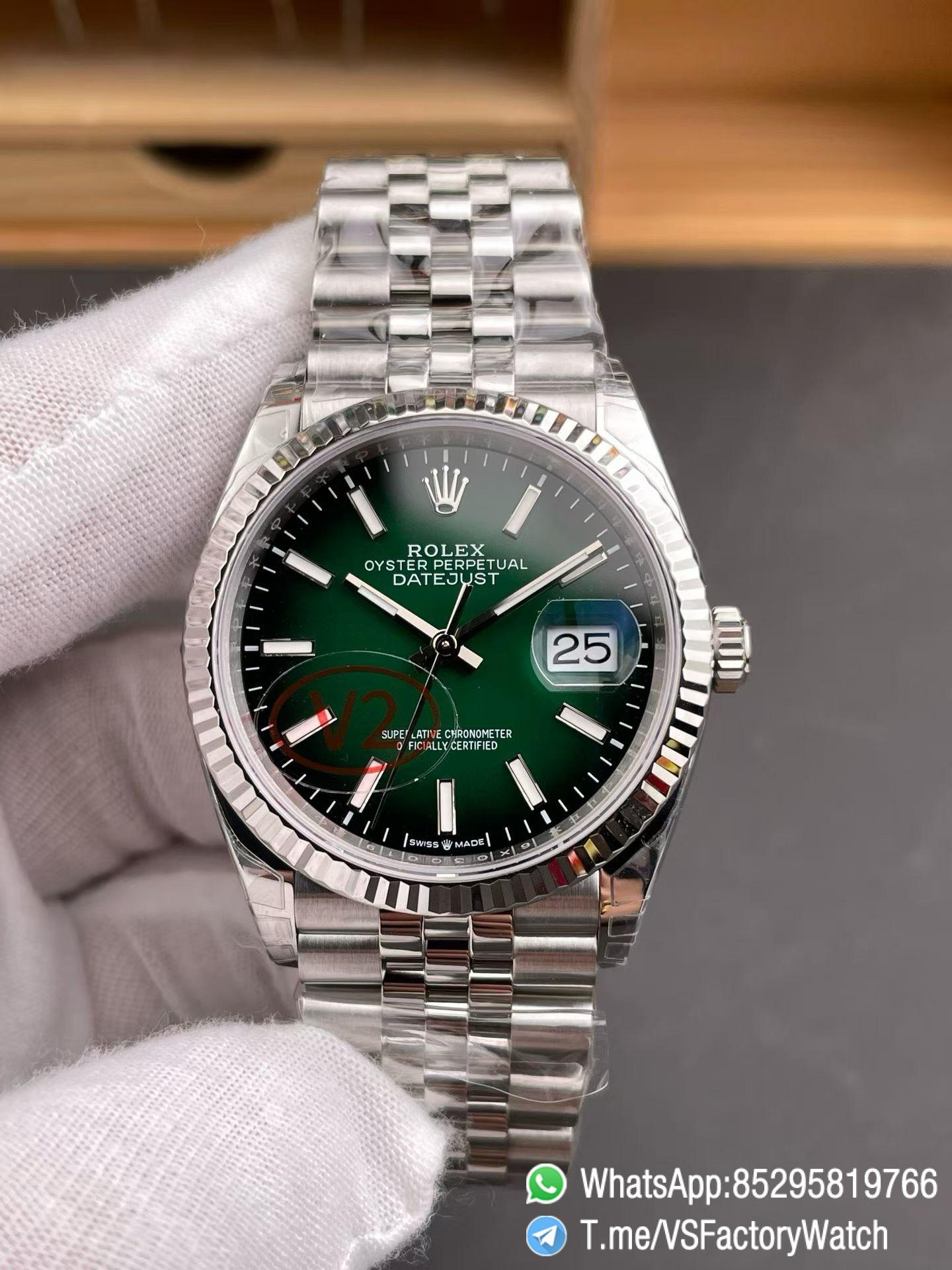 VSF Watches 2026 VSF Rolex DateJust 36 Green Ombré Dial Ref 126234 V2 904L Jubilee Bracelet Super Clone DanDong 3235 Movement 03 VSF Watches 2026 VSF Rolex DateJust 36 Green Ombré Dial Ref 126234 V2 904L Jubilee Bracelet Super Clone DanDong 3235 Movement 03