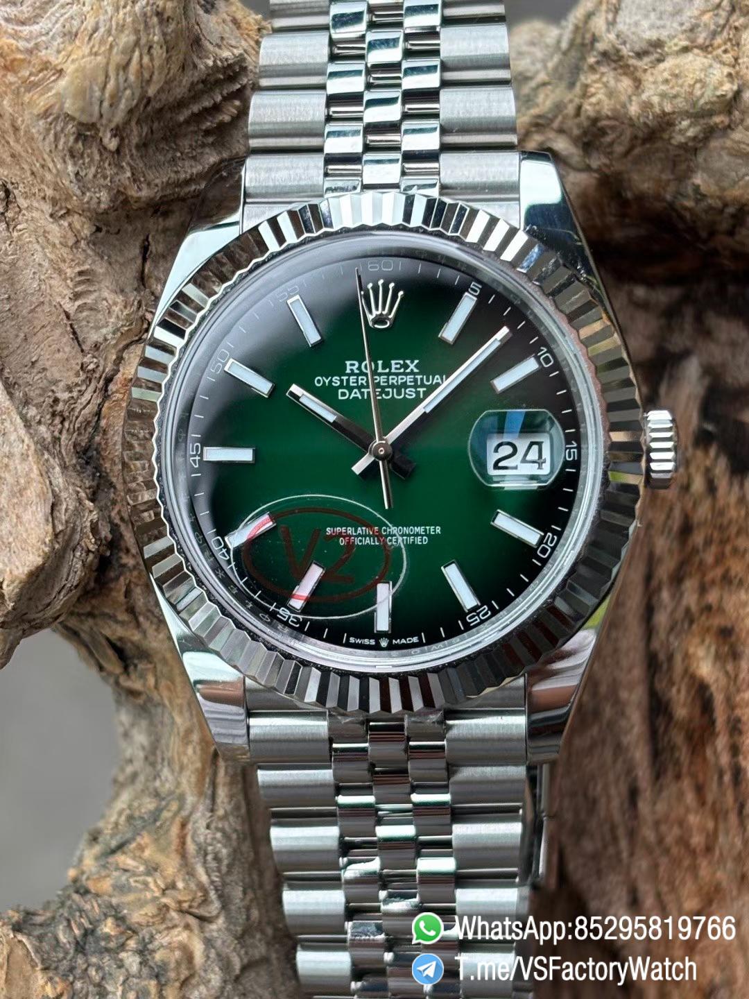 VSF Watches 2026 VSF Rolex DateJust 41 Green Ombré Dial Ref 126334 V2 904L Jubilee Bracelet Super Clone DanDong 3235 Movement 01 VSF Watches 2026 VSF Rolex DateJust 41 Green Ombré Dial Ref 126334 V2 904L Jubilee Bracelet Super Clone DanDong 3235 Movement 01