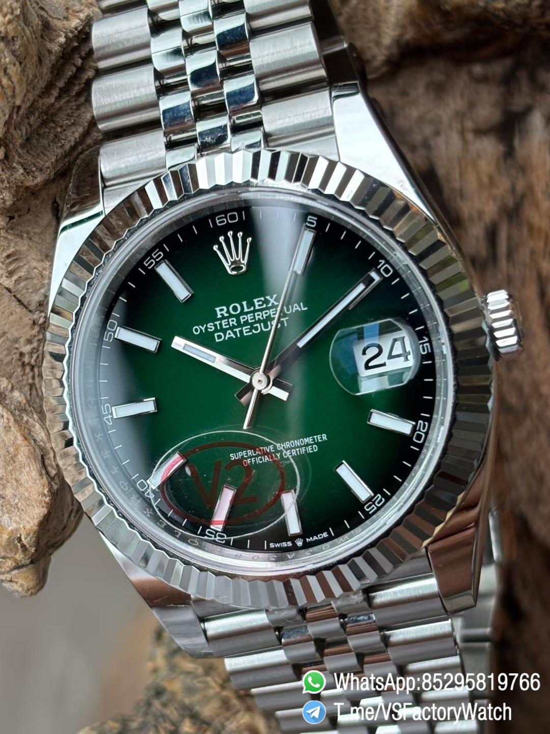 VSF Watches 2026 VSF Rolex DateJust 41 Green Ombré Dial Ref 126334 V2 904L Jubilee Bracelet Super Clone DanDong 3235 Movement 02 VSF Watches 2026 VSF Rolex DateJust 41 Green Ombré Dial Ref 126334 V2 904L Jubilee Bracelet Super Clone DanDong 3235 Movement 02
