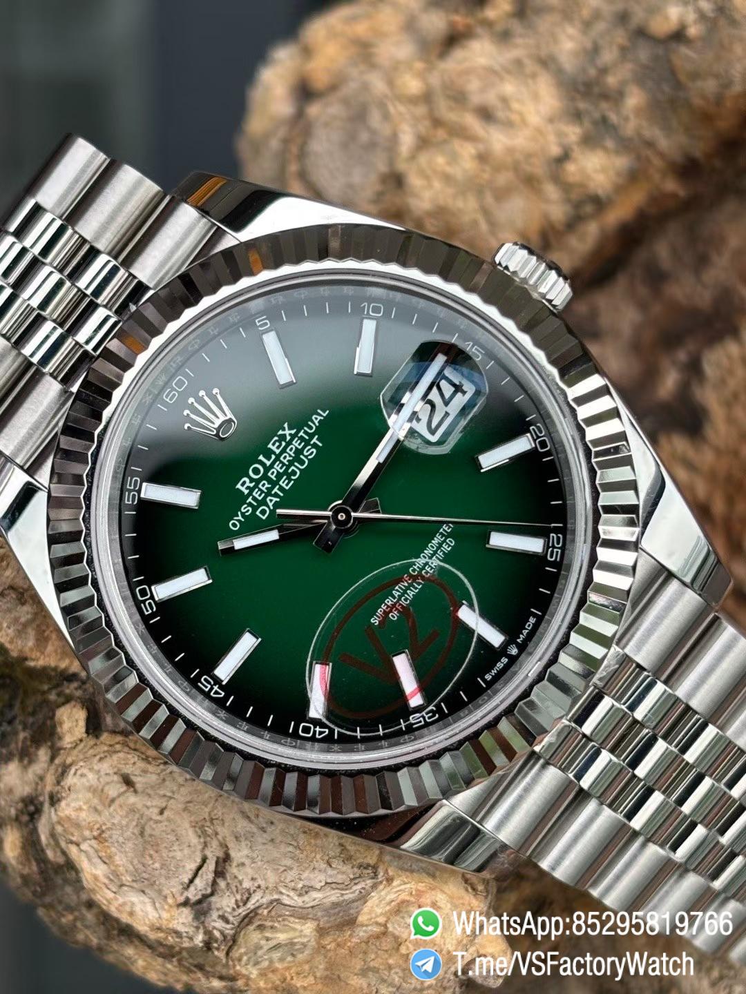 VSF Watches 2026 VSF Rolex DateJust 41 Green Ombré Dial Ref 126334 V2 904L Jubilee Bracelet Super Clone DanDong 3235 Movement 09 VSF Watches 2026 VSF Rolex DateJust 41 Green Ombré Dial Ref 126334 V2 904L Jubilee Bracelet Super Clone DanDong 3235 Movement 09