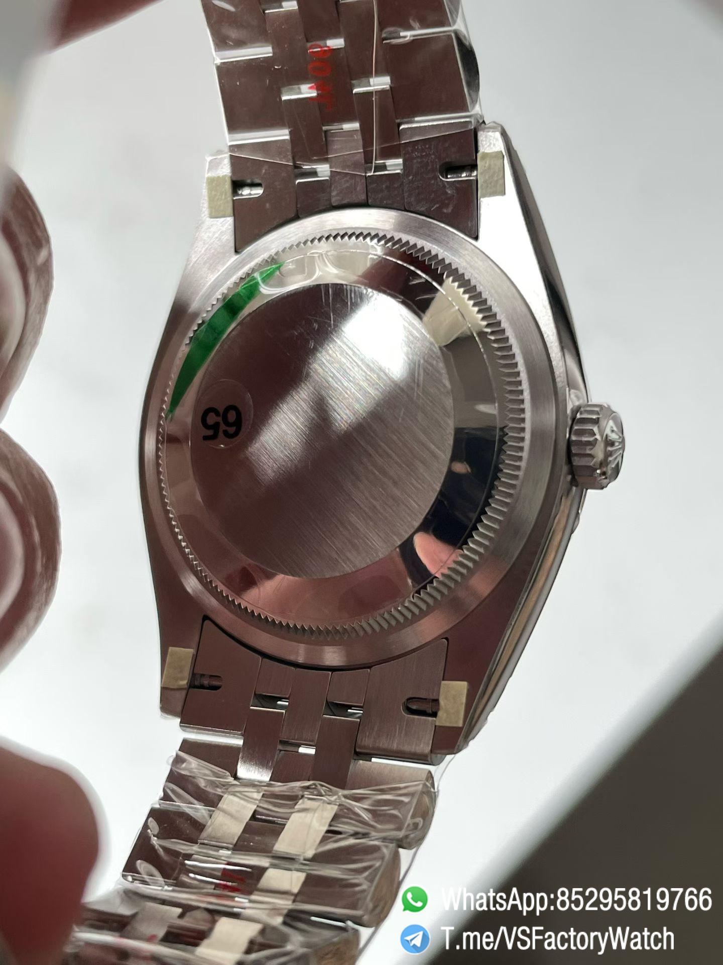 VS Factory Watch VSF Datejust 36 V2 Weight 124g Blue Dial Fluted Bezel 904L Steel Case and Jubilee Bracelet DD3235 Calibre Ref m126234 0017 05