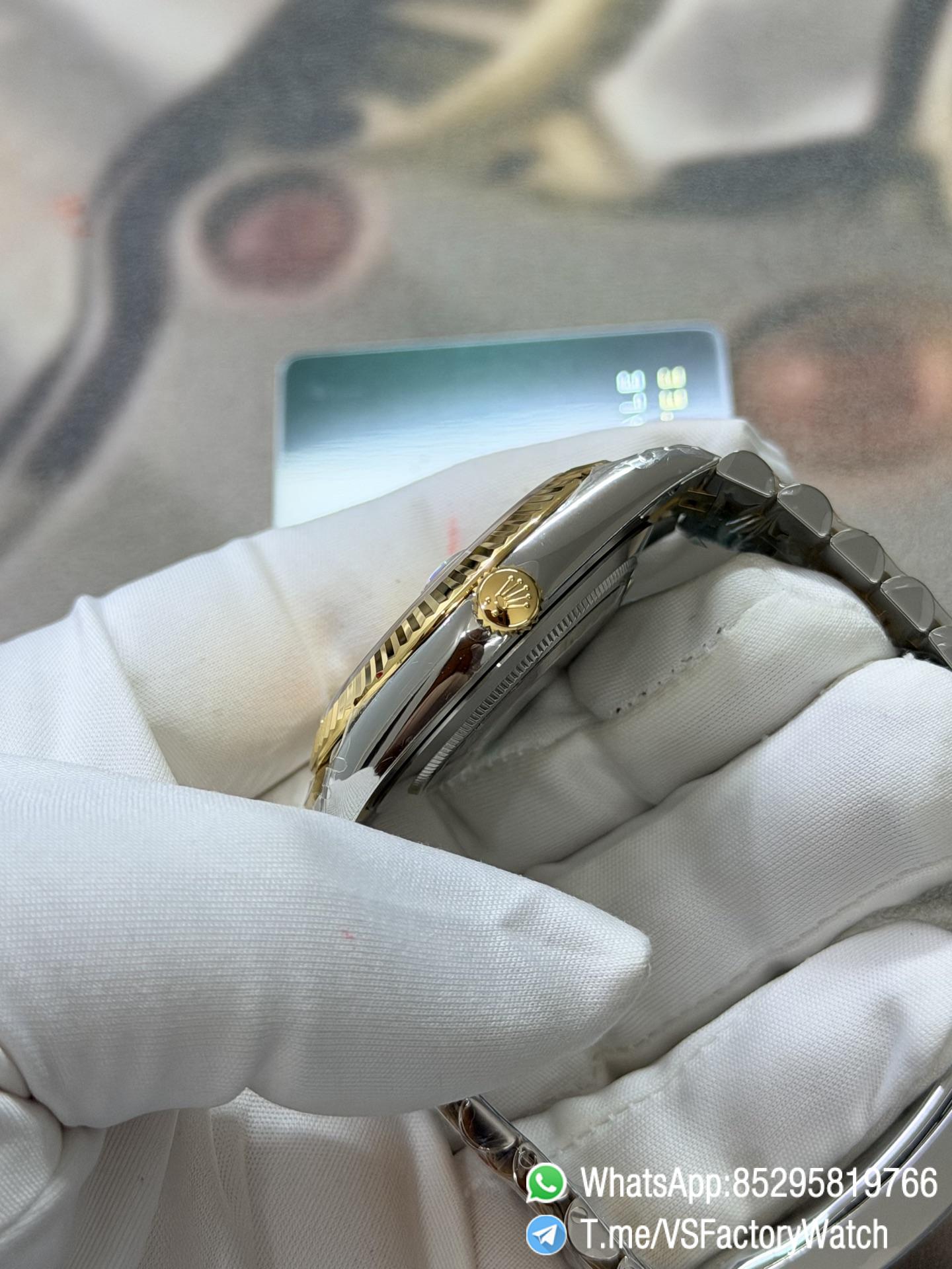 VS Factory Watch VSF Datejust 41 Yellow Gold Dial with Diamond Indexes Yellow Gold Bezel Two Tone Jubilee Bracelet DD3235 Movement REF m126333 0012 04 VS Factory Watch VSF Datejust 41 Yellow Gold Dial with Diamond Indexes Yellow Gold Bezel Two Tone Jubilee Bracelet DD3235 Movement REF m126333 0012 04