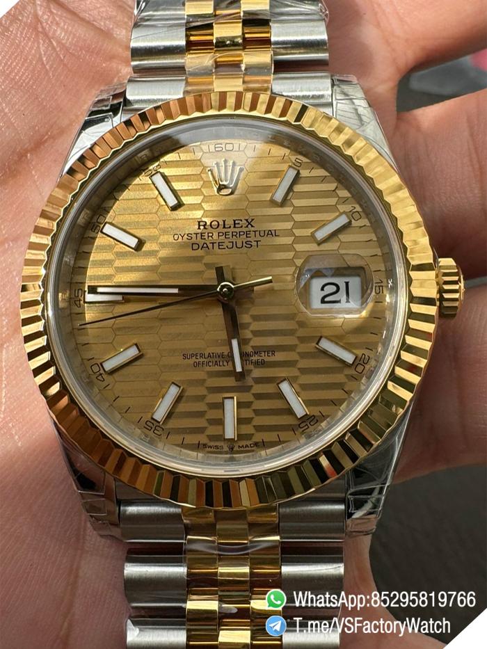 VS Factory Watch VSF Datejust 41 Yellow Gold Fluted Motif Dial Yellow Gold Bezel Two Tone Yellow Gold and Oystersteel Jubilee Bracelet DD3235 Movement REF 126331 00 VS Factory Watch VSF Datejust 41 Yellow Gold Fluted Motif Dial Yellow Gold Bezel Two Tone Yellow Gold and Oystersteel Jubilee Bracelet DD3235 Movement REF 126331 00