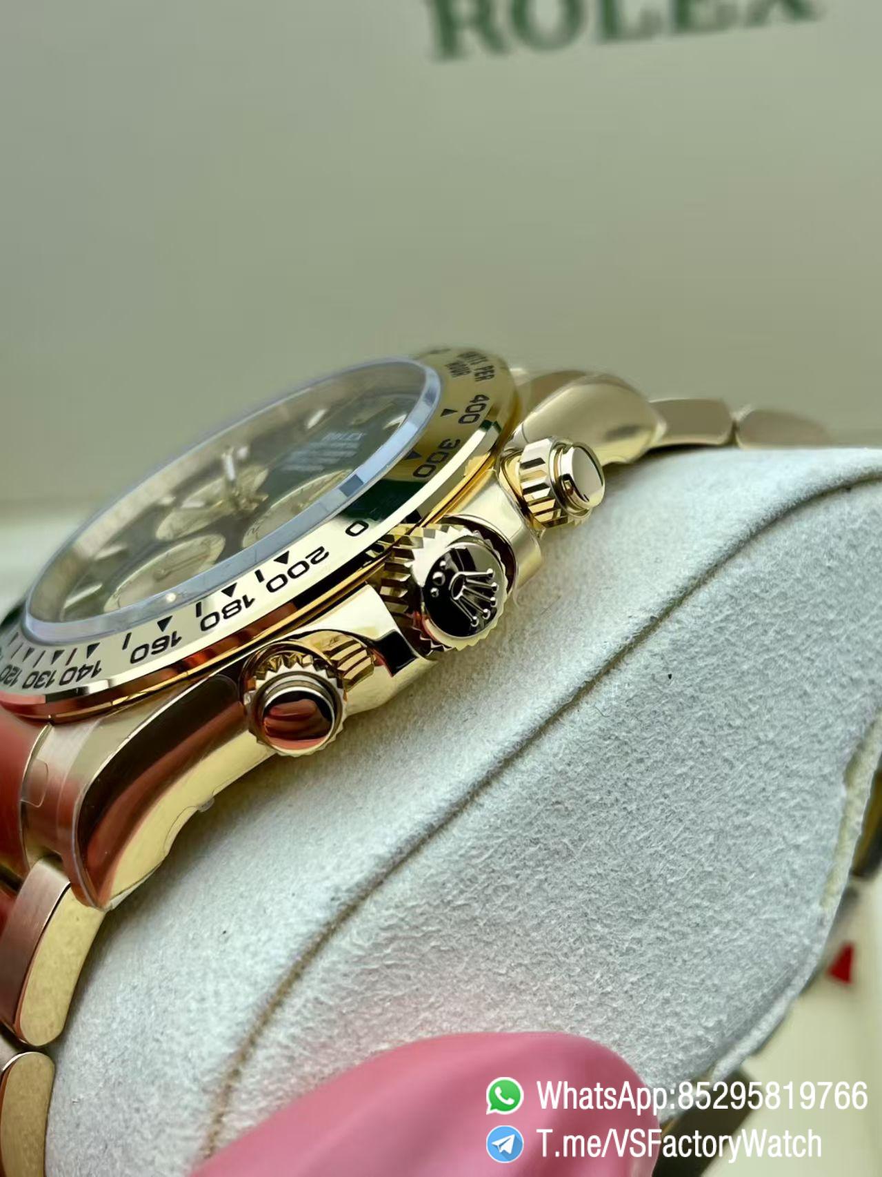 VS Factory Watch VSF Daytona John Mayer 40mm Green and Golden Dial Yellow Gold Case and Bracelet DD4131 Movement Ref 126508 0008 03 VS Factory Watch VSF Daytona John Mayer 40mm Green and Golden Dial Yellow Gold Case and Bracelet DD4131 Movement Ref 126508 0008 03