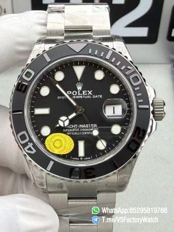 VS Factory Watch VSF Rolex Yacht Master 226627 V2 106g Titanium Case and Bracelet Black Dial Black Ceramic Bezel DanDong 3235 Movement Free Sprung 00