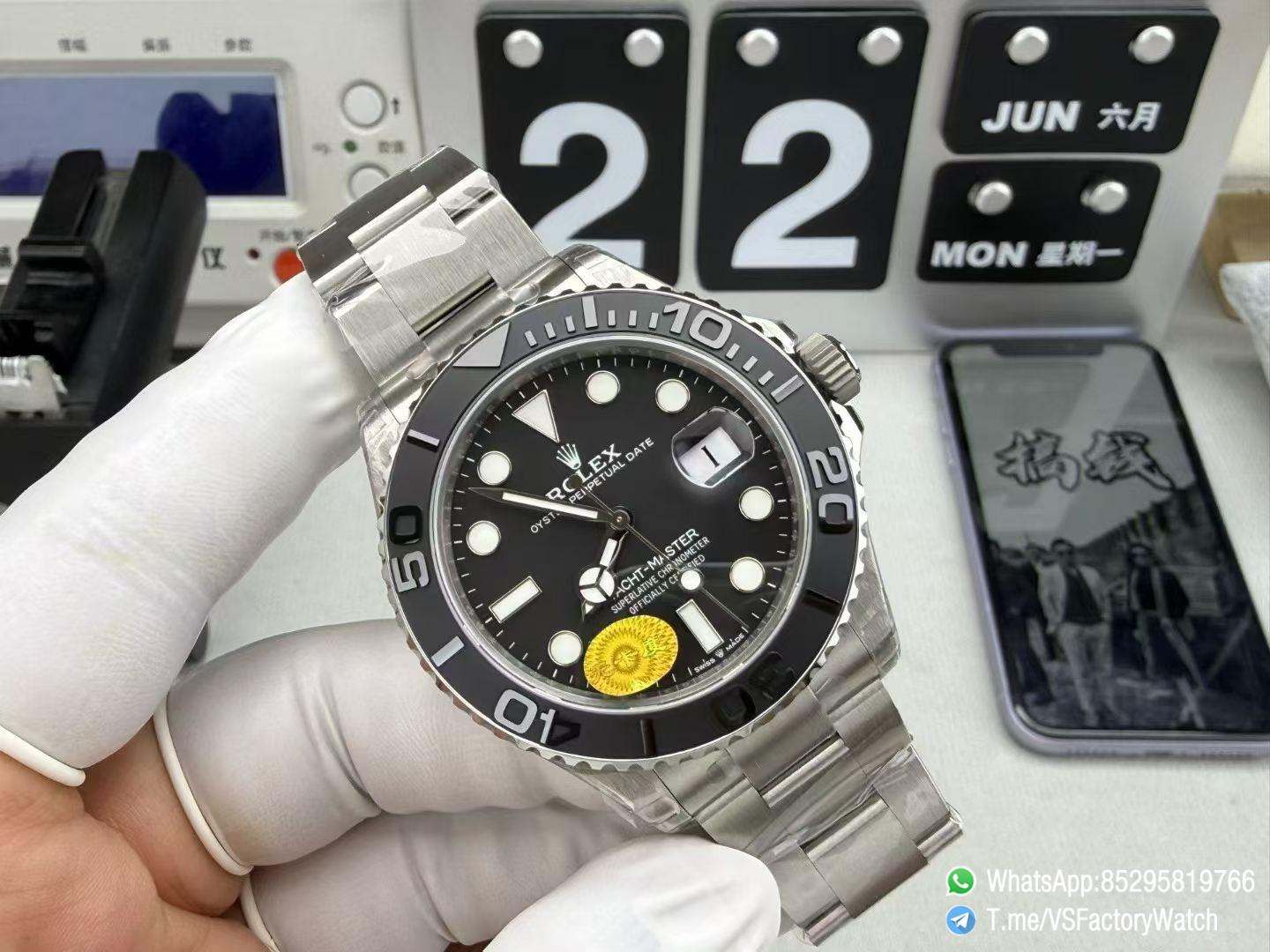 VS Factory Watch VSF Rolex Yacht Master 226627 V2 106g Titanium Case and Bracelet Black Dial Black Ceramic Bezel DanDong 3235 Movement Free Sprung 02 VS Factory Watch VSF Rolex Yacht Master 226627 V2 106g Titanium Case and Bracelet Black Dial Black Ceramic Bezel DanDong 3235 Movement Free Sprung 02