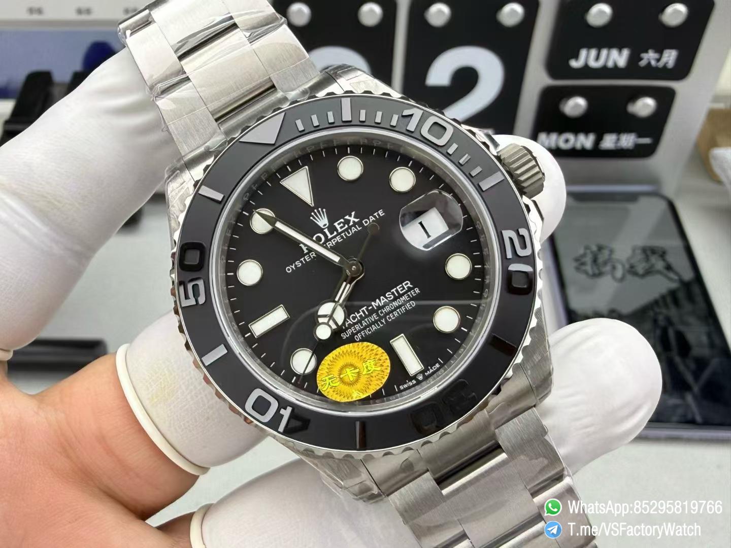 VS Factory Watch VSF Rolex Yacht Master 226627 V2 106g Titanium Case and Bracelet Black Dial Black Ceramic Bezel DanDong 3235 Movement Free Sprung 03 VS Factory Watch VSF Rolex Yacht Master 226627 V2 106g Titanium Case and Bracelet Black Dial Black Ceramic Bezel DanDong 3235 Movement Free Sprung 03