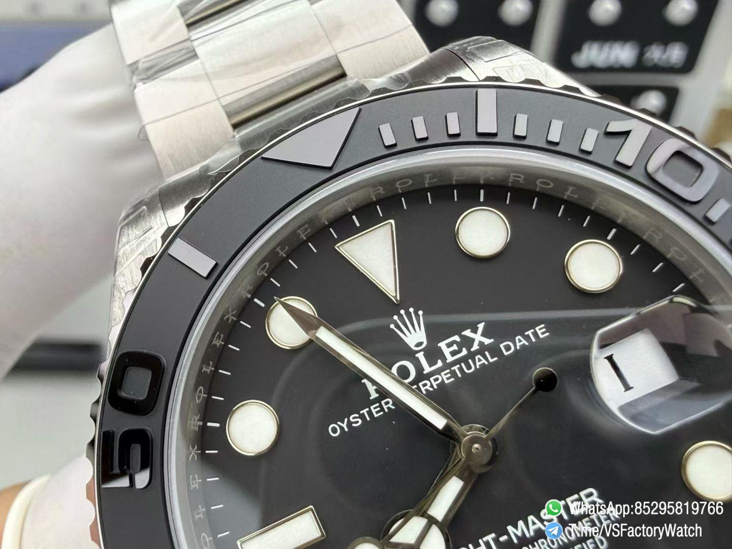 VS Factory Watch VSF Rolex Yacht Master 226627 V2 106g Titanium Case and Bracelet Black Dial Black Ceramic Bezel DanDong 3235 Movement Free Sprung 04 VS Factory Watch VSF Rolex Yacht Master 226627 V2 106g Titanium Case and Bracelet Black Dial Black Ceramic Bezel DanDong 3235 Movement Free Sprung 04