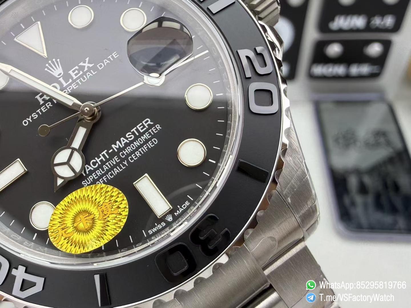 VS Factory Watch VSF Rolex Yacht Master 226627 V2 106g Titanium Case and Bracelet Black Dial Black Ceramic Bezel DanDong 3235 Movement Free Sprung 05 VS Factory Watch VSF Rolex Yacht Master 226627 V2 106g Titanium Case and Bracelet Black Dial Black Ceramic Bezel DanDong 3235 Movement Free Sprung 05